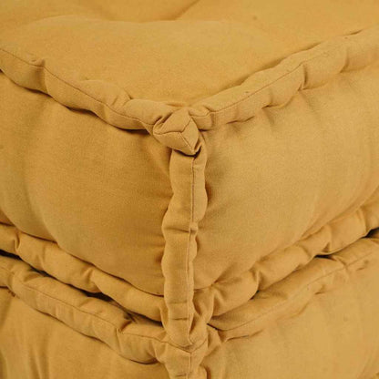 Modulová Pohovka Textil Žlutá 210 X 140 X 56 Cm