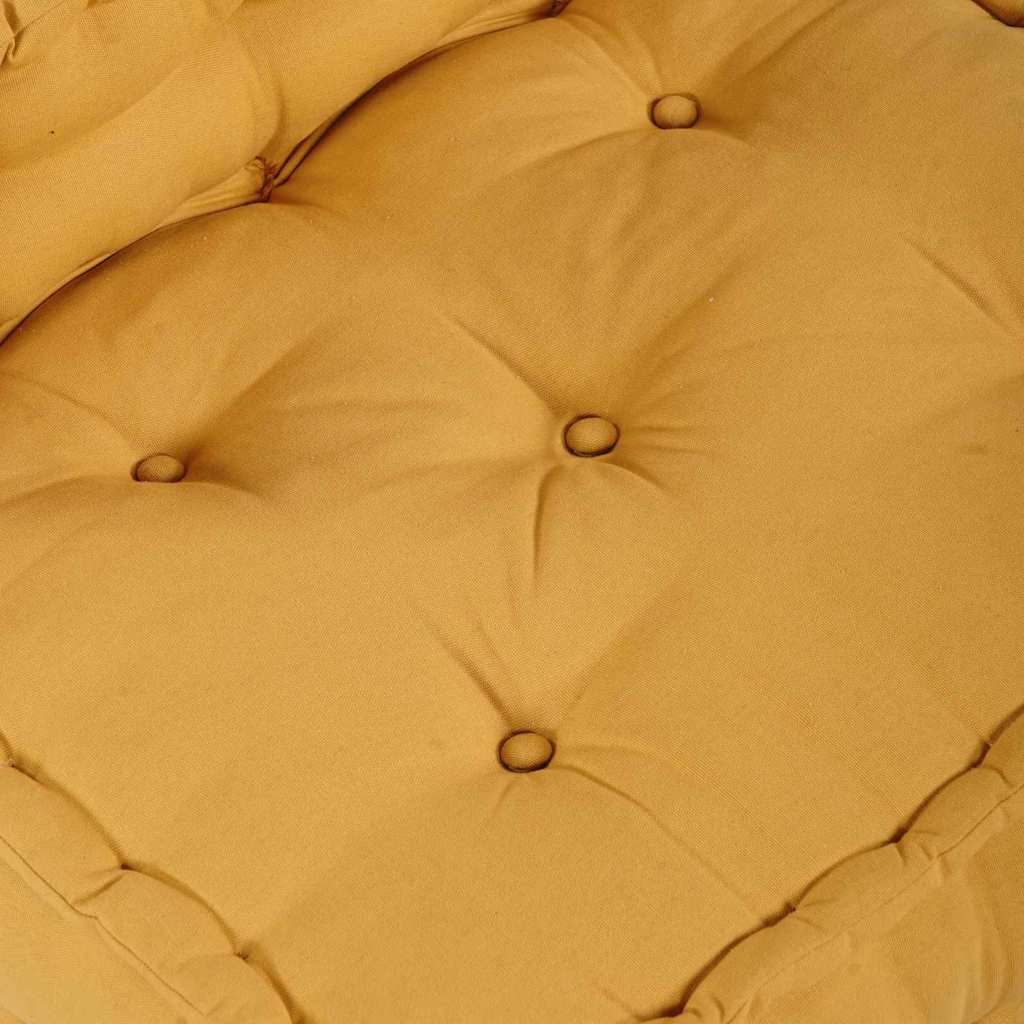 Modulová Pohovka Textil Žlutá 210 X 140 X 56 Cm