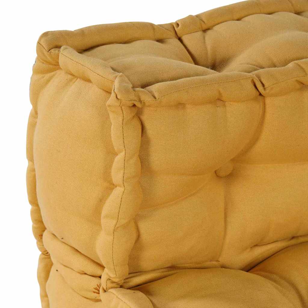 Modulová Pohovka Textil Žlutá 210 X 140 X 56 Cm