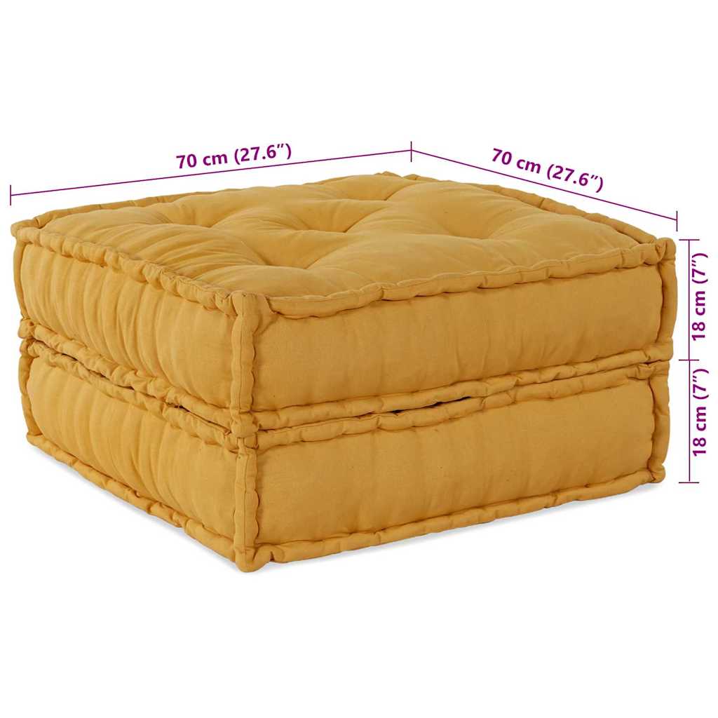 Modulová Pohovka 2 Pcs Textil Žlutá 140 X 70 X 36 Cm