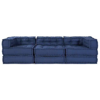 Modulová Pohovka Textil Indigo 210 X 70 X 56 Cm