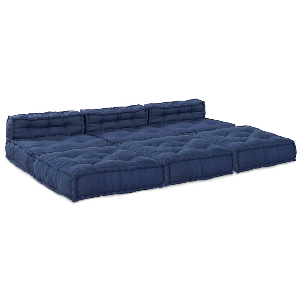 Modulová Pohovka Textil Indigo 210 X 140 X 56 Cm