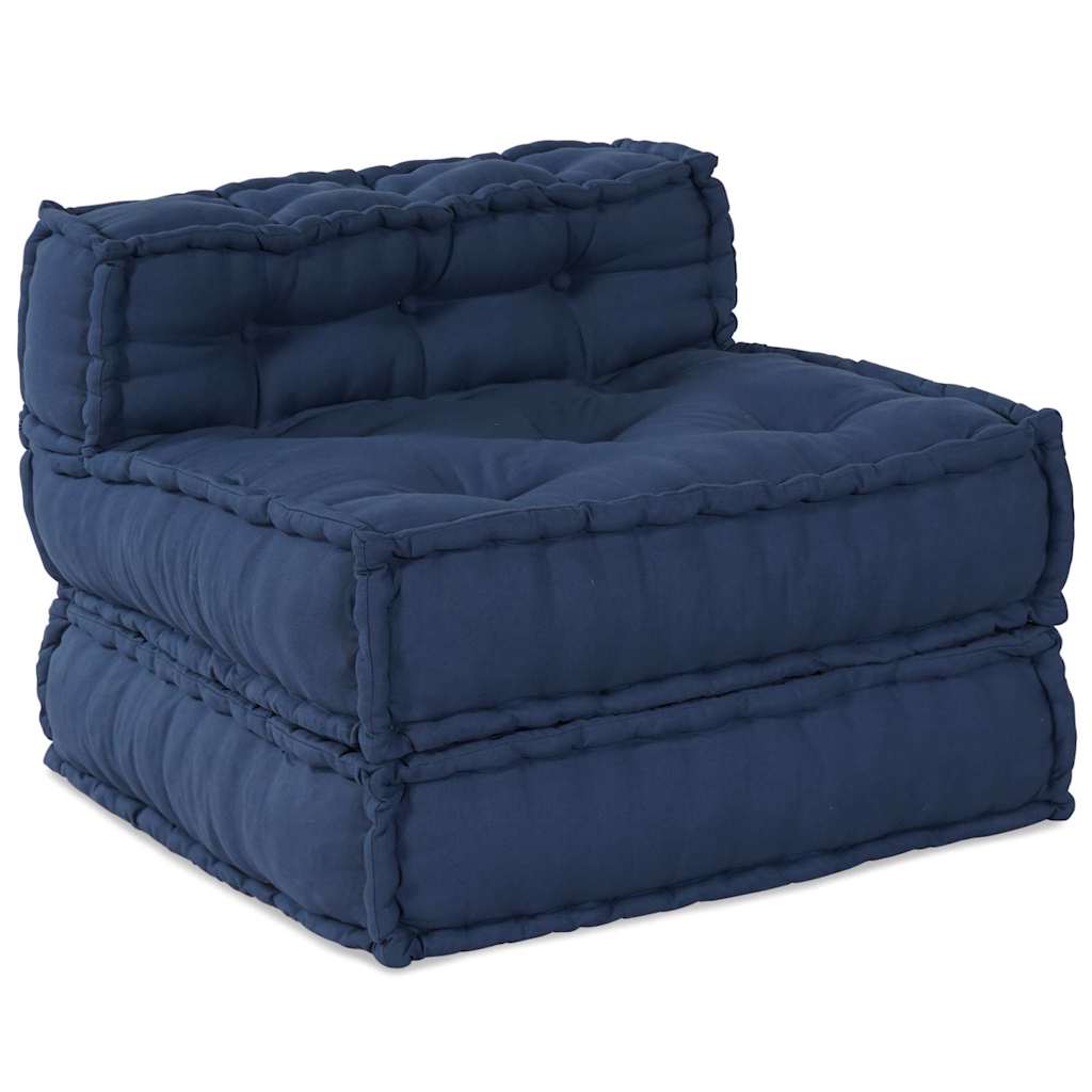 Modulová Pohovka Textil Indigo 210 X 140 X 56 Cm