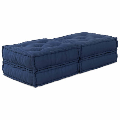 Modulová Pohovka 2 Pcs Textil Indigo 140 X 70 X 36 Cm