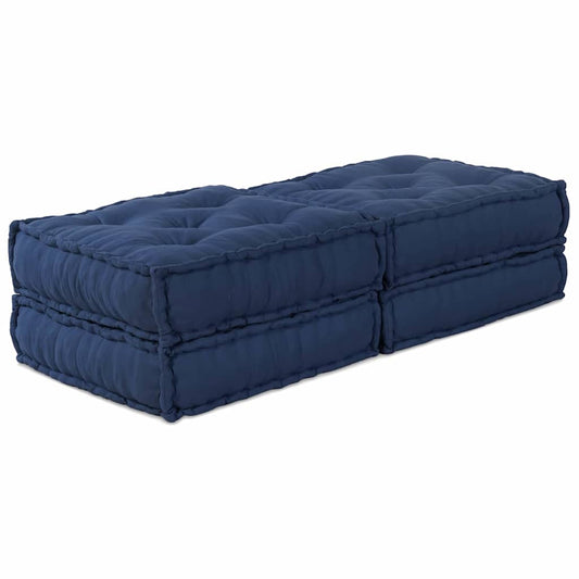 Modulová Pohovka 2 Pcs Textil Indigo 140 X 70 X 36 Cm