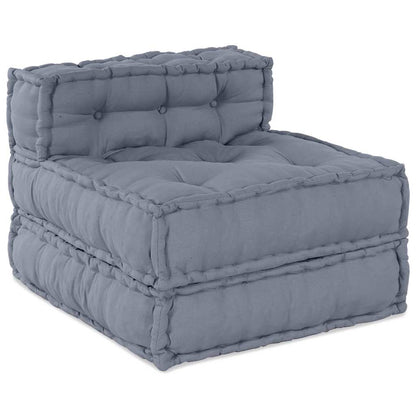 Modulová Pohovka Textil Šedá 210 X 140 X 56 Cm