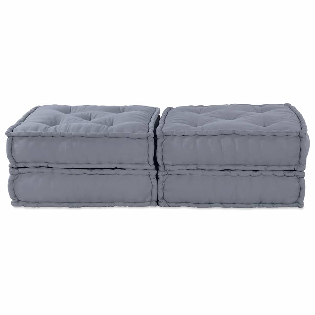 Modulová Pohovka 2 Pcs Textil Šedá 140 X 70 X 36 Cm