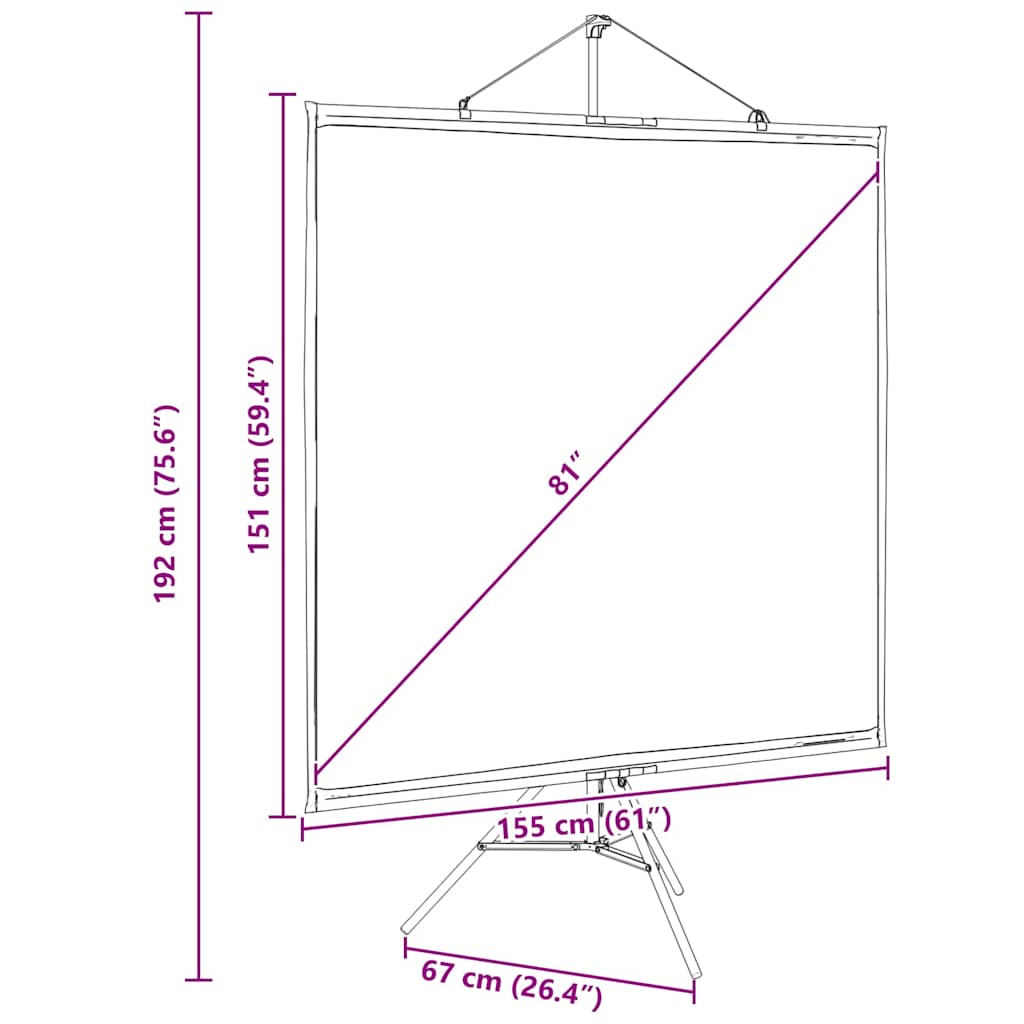 Projekční Plátno Se Stativem 81&quot; 1:1