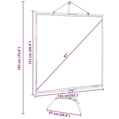 Projekční Plátno Se Stativem 81&quot; 1:1