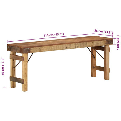 Lavice Přírodní 110 X 35 X 46 Cm Zrekonstruované Staré Dřevo