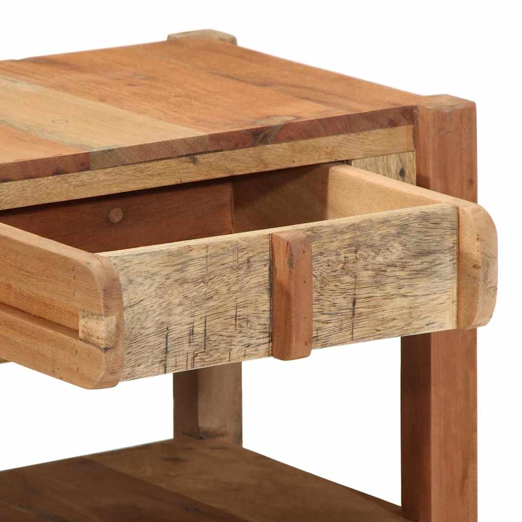 Televizní Skříň Hnědá 83 X 33 X 46 Cm Masivní Obnovované Dřevo