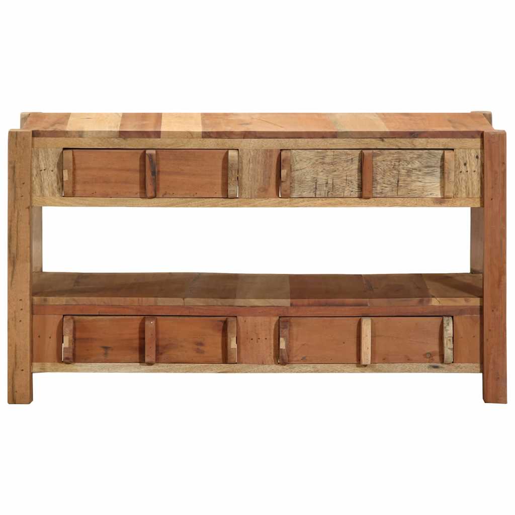 Televizní Skříň Hnědá 83 X 33 X 46 Cm Masivní Obnovované Dřevo