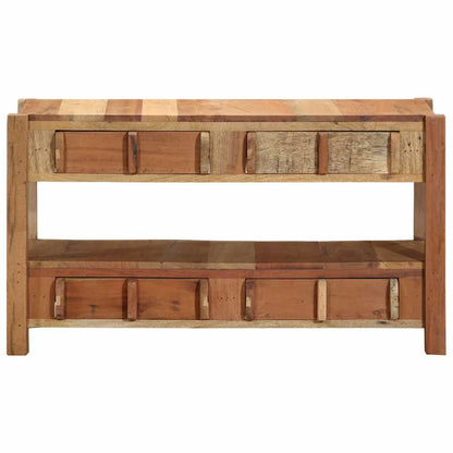 Televizní Skříň Hnědá 83 X 33 X 46 Cm Masivní Obnovované Dřevo