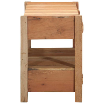 Televizní Skříň Hnědá 83 X 33 X 46 Cm Masivní Obnovované Dřevo