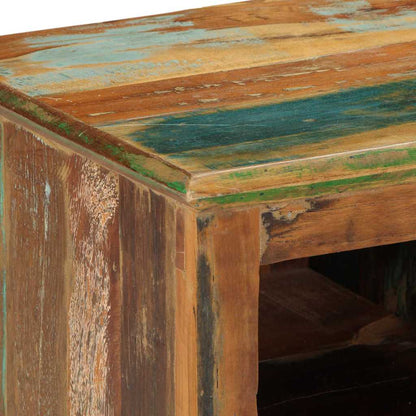 Skříň Na Obuv Hnědá 110 X 35 X 40 Cm Masivní Obnovované Dřevo