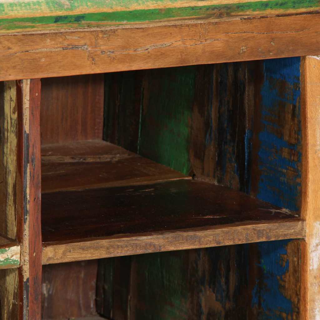 Skříň Na Obuv Hnědá 110 X 35 X 40 Cm Masivní Obnovované Dřevo