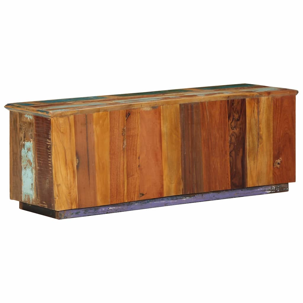 Skříň Na Obuv Hnědá 110 X 35 X 40 Cm Masivní Obnovované Dřevo