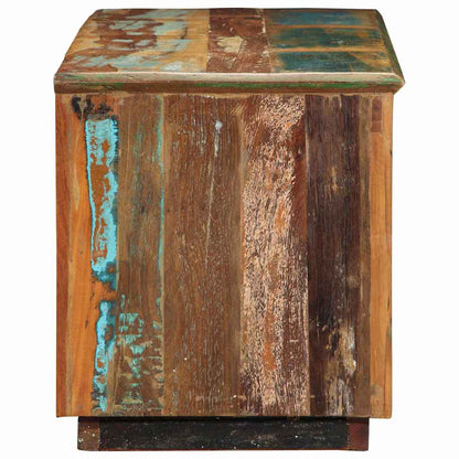 Skříň Na Obuv Hnědá 110 X 35 X 40 Cm Masivní Obnovované Dřevo