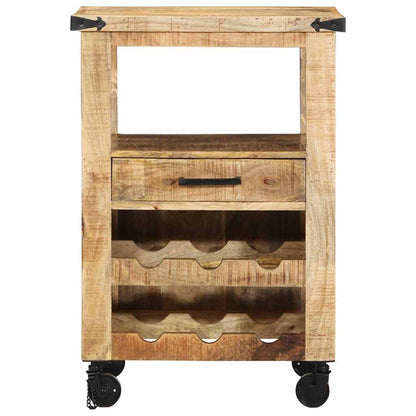 Kuchyňský Vozík Hnědá 55 X 40 X 80 Cm Masivní Mangové Dřevo