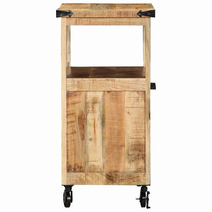 Kuchyňský Vozík Hnědá 55 X 40 X 80 Cm Masivní Mangové Dřevo