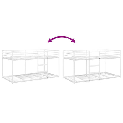 Patrová Postel Bez Matrace Bílá Ocel