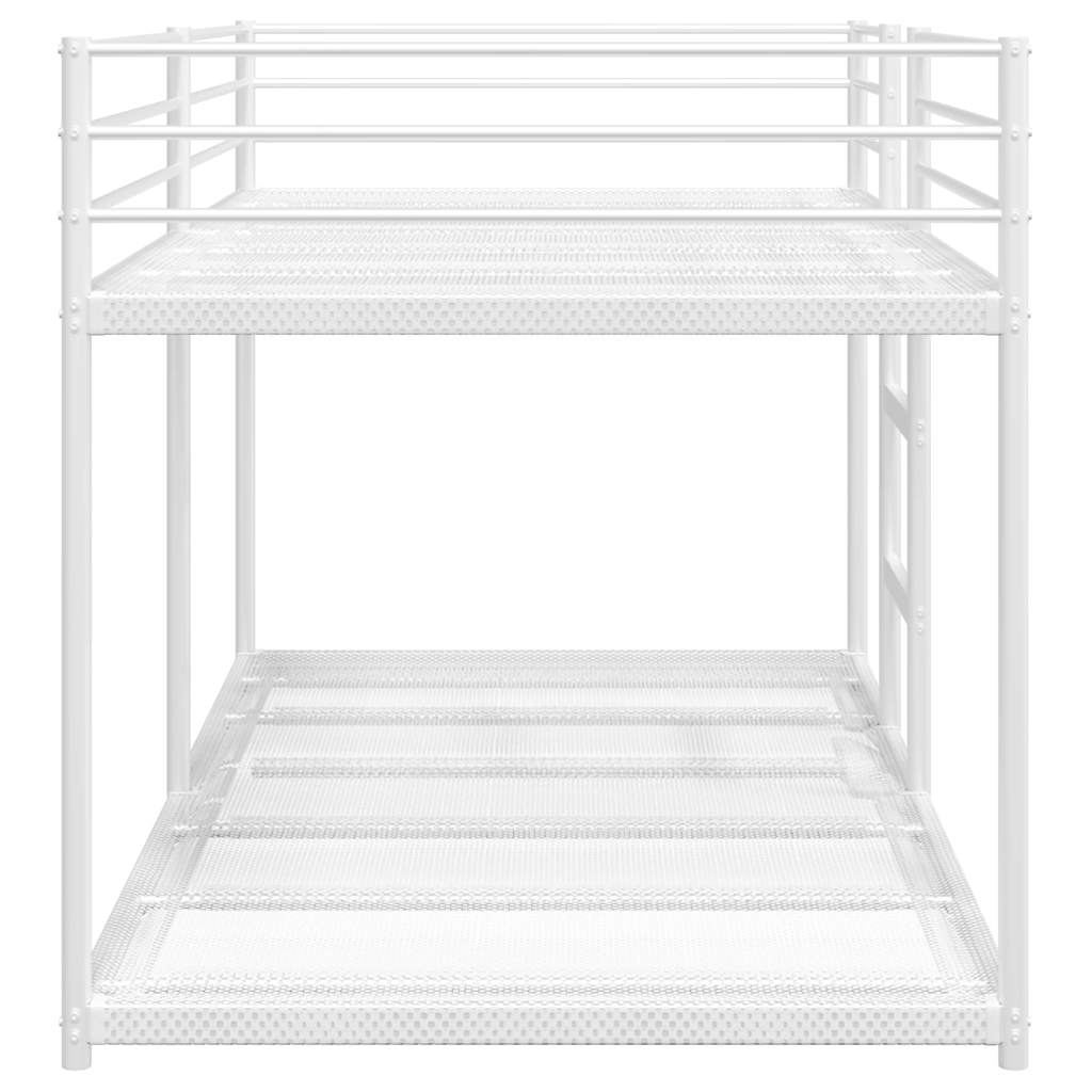 Patrová Postel Bez Matrace Bílá 107X203 Cm Ocel