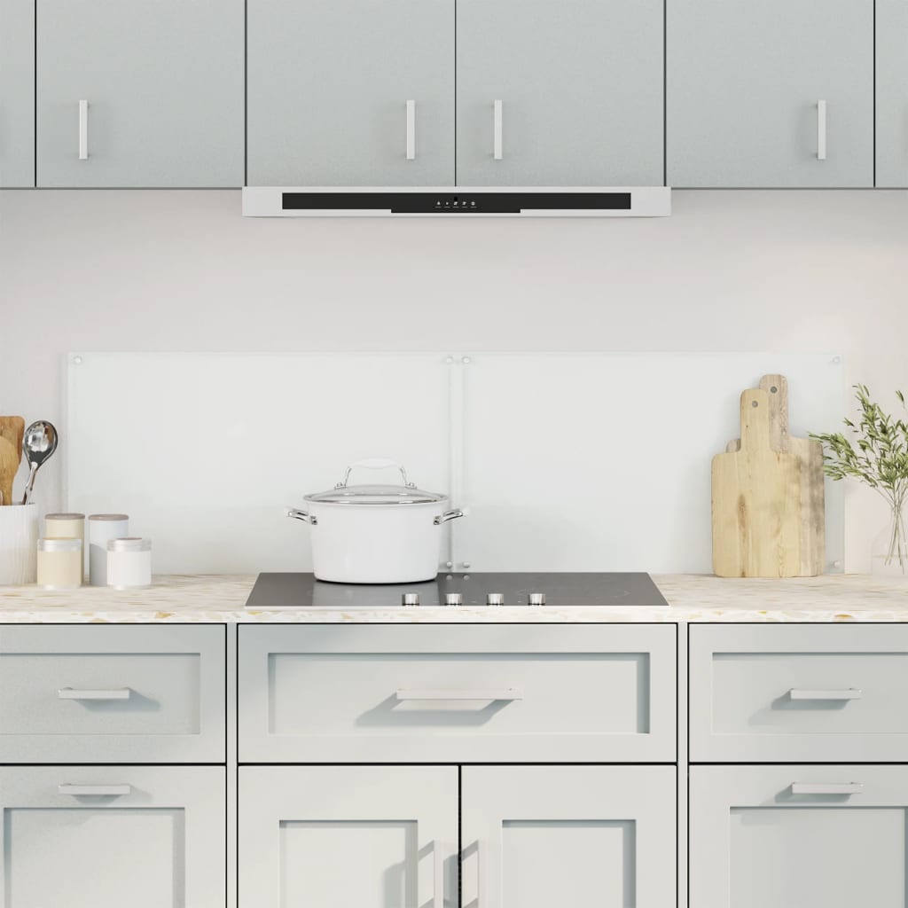 Kuchyňský Panel Bílý Tvrzené Sklo