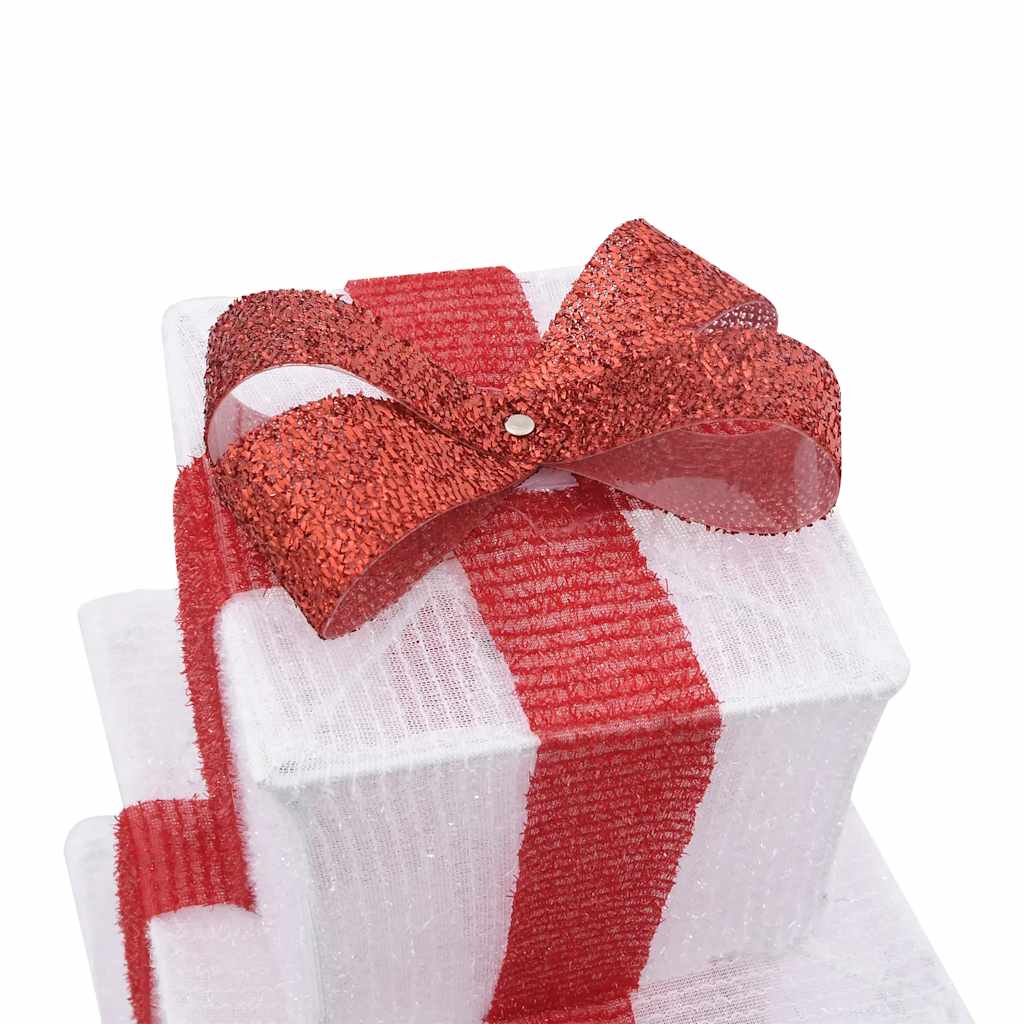 Vánoční Dekorace Dárková Krabička 250Teple Bílých Led