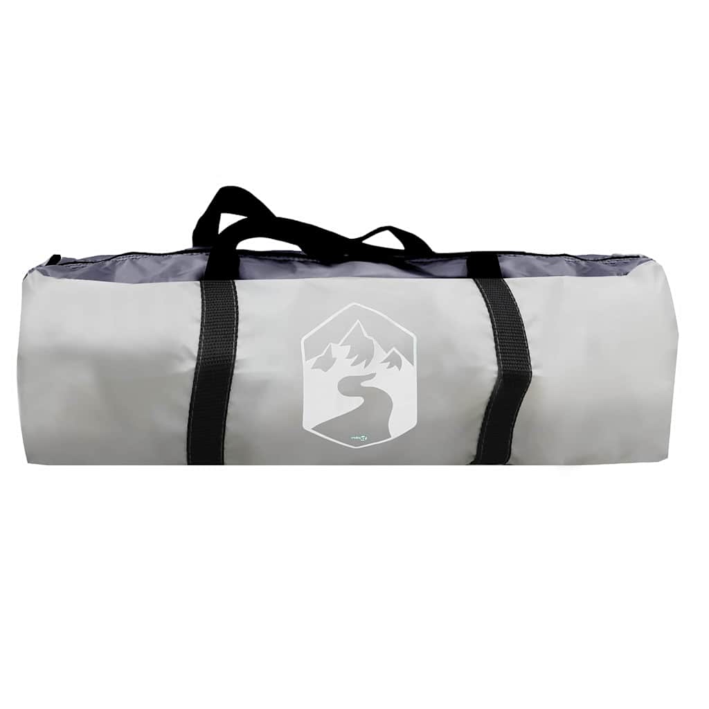 Bazénový Stan Šedá 366 X 305 X 231 Cm Polyester A Sklolaminát