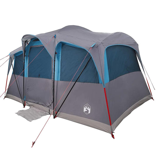 Rodinný Stan Modrý A Šedý 435 X 255 X 216 Cm Polyester A Ocel
