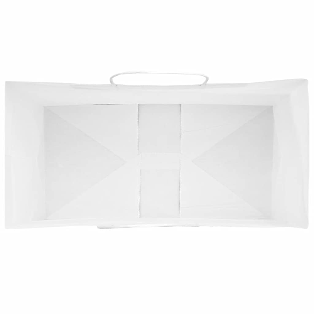 Papírové Tašky 50 Ks S Uchy Bílé 21X11X31 Cm