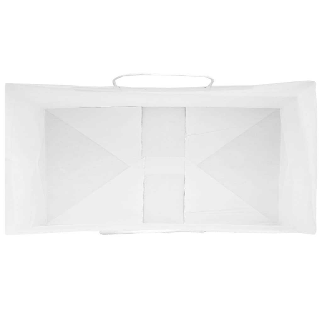 Papírové Tašky 250 Ks S Uchy Bílá 21X11X31 Cm
