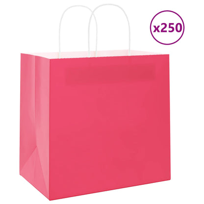 Papírové Sáčky 250 Ks S Uchy Růžové 54X15X49 Cm
