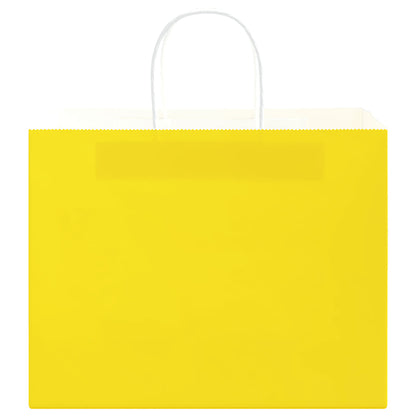 Papírové Sáčky 250 Ks S Uchy Žluté 32X22X24 Cm