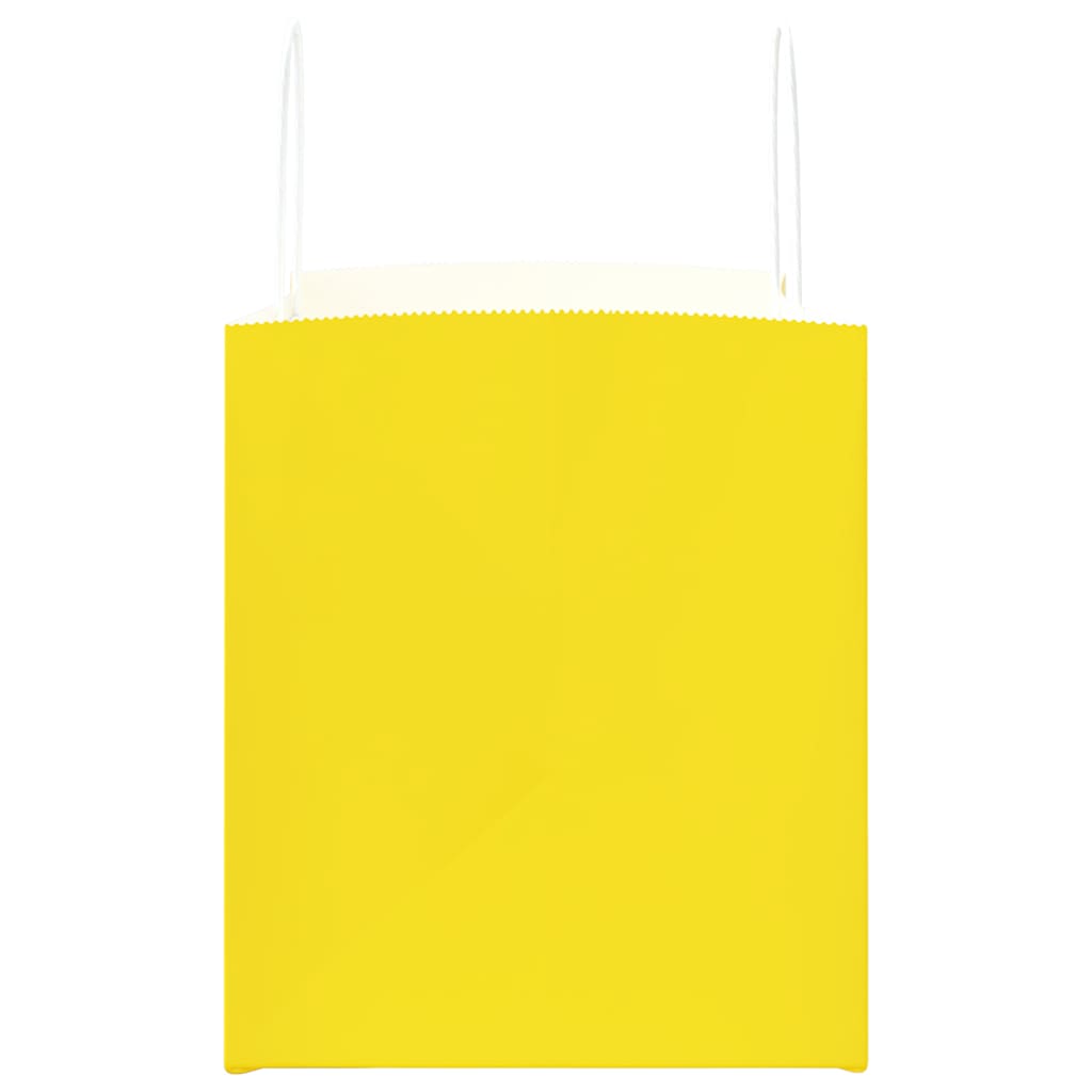 Papírové Sáčky 250 Ks S Uchy Žluté 32X22X24 Cm
