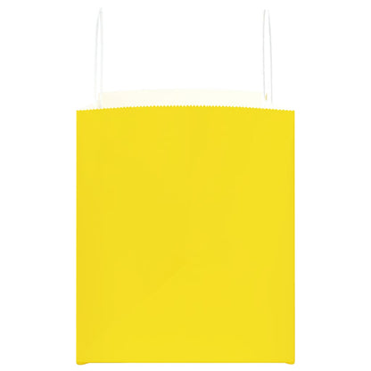 Papírové Sáčky 250 Ks S Uchy Žluté 32X22X24 Cm