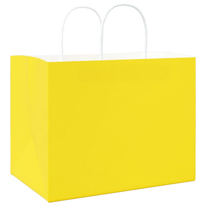 Papírové Sáčky 250 Ks S Uchy Žluté 32X22X24 Cm