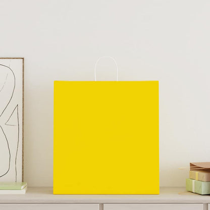 Papírové Tašky 250 Ks S Uchy Žlutá 45X17X48 Cm