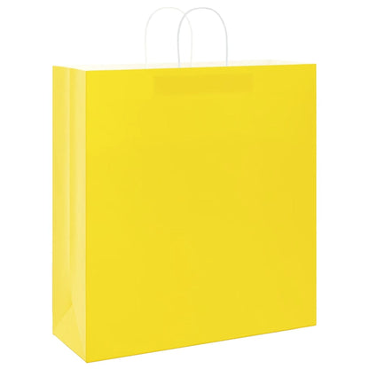 Papírové Tašky 250 Ks S Uchy Žlutá 45X17X48 Cm