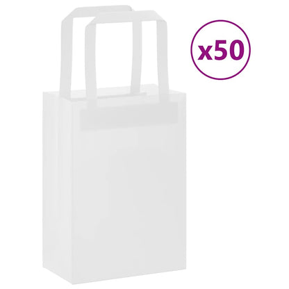 Papírové Tašky 250 Ks S Uchy Bílá