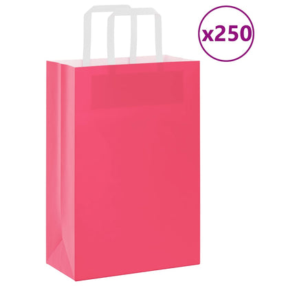 Papírové Tašky 50 Ks S Uchy Růžová