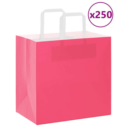 Papírové Tašky 50 Ks S Uchy Růžová