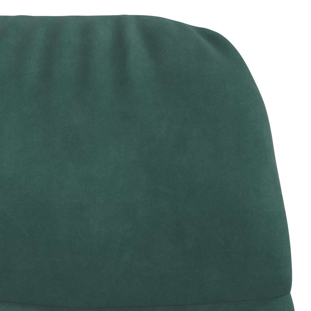 Relaxační Křeslo S Podnožkou Tmavě Zelené Samet
