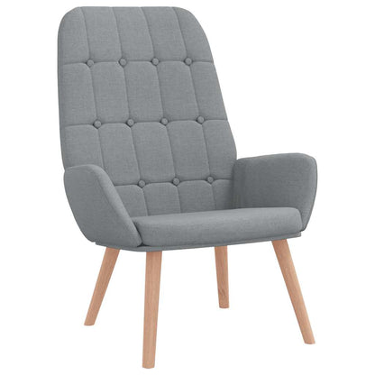 Relaxační Křeslo S Podnožkou Světle Šedé Textil