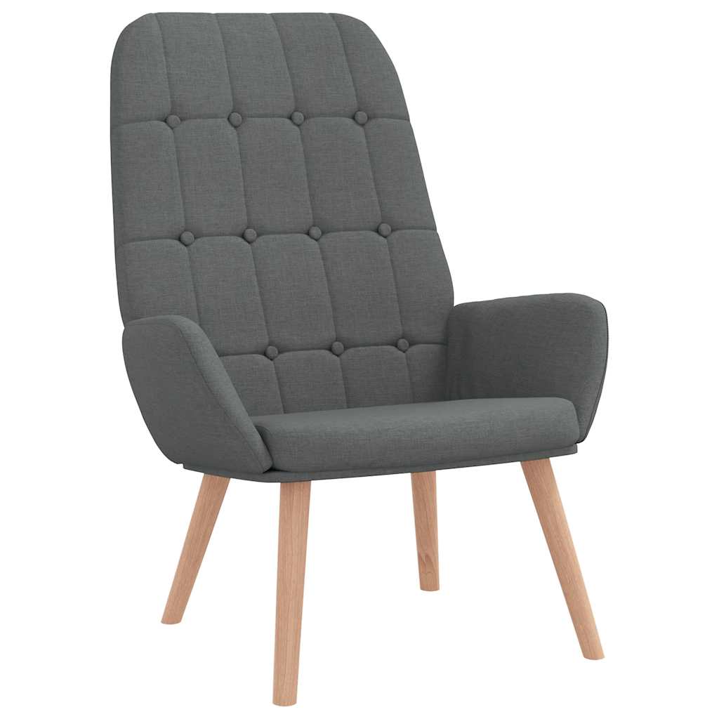 Relaxační Křeslo S Podnožkou Tmavě Šedé Textil