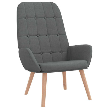 Relaxační Křeslo S Podnožkou Tmavě Šedé Textil
