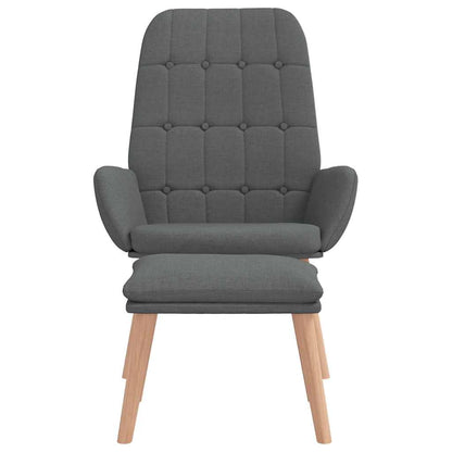 Relaxační Křeslo S Podnožkou Tmavě Šedé Textil