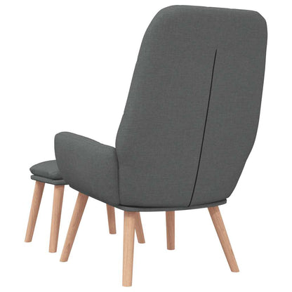Relaxační Křeslo S Podnožkou Tmavě Šedé Textil