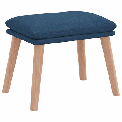 Relaxační Křeslo S Podnožkou Modré Textil