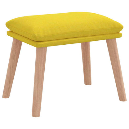 Relaxační Křeslo S Podnožkou Světle Žluté Textil